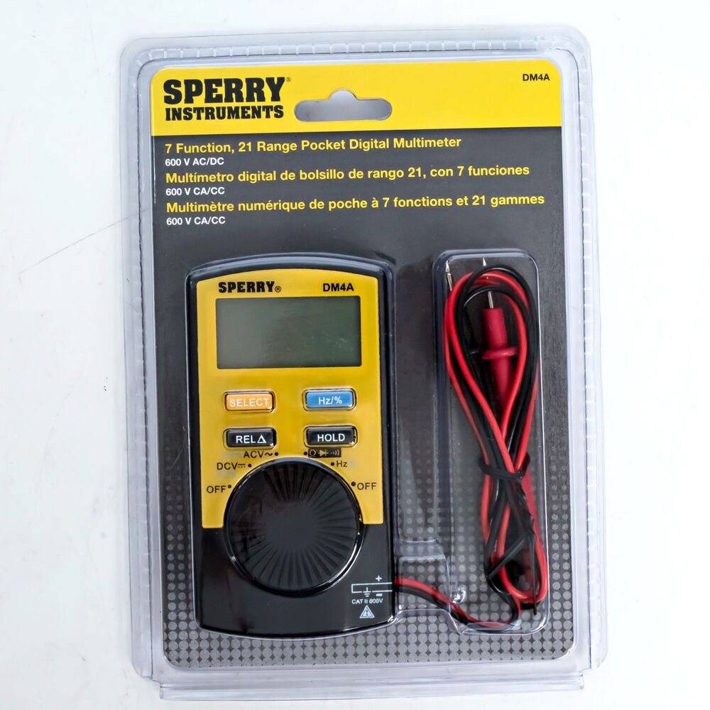 Sperry Instruments DM4A, 7 Function Multimeter, 21 Range, New/Sealed Pkg